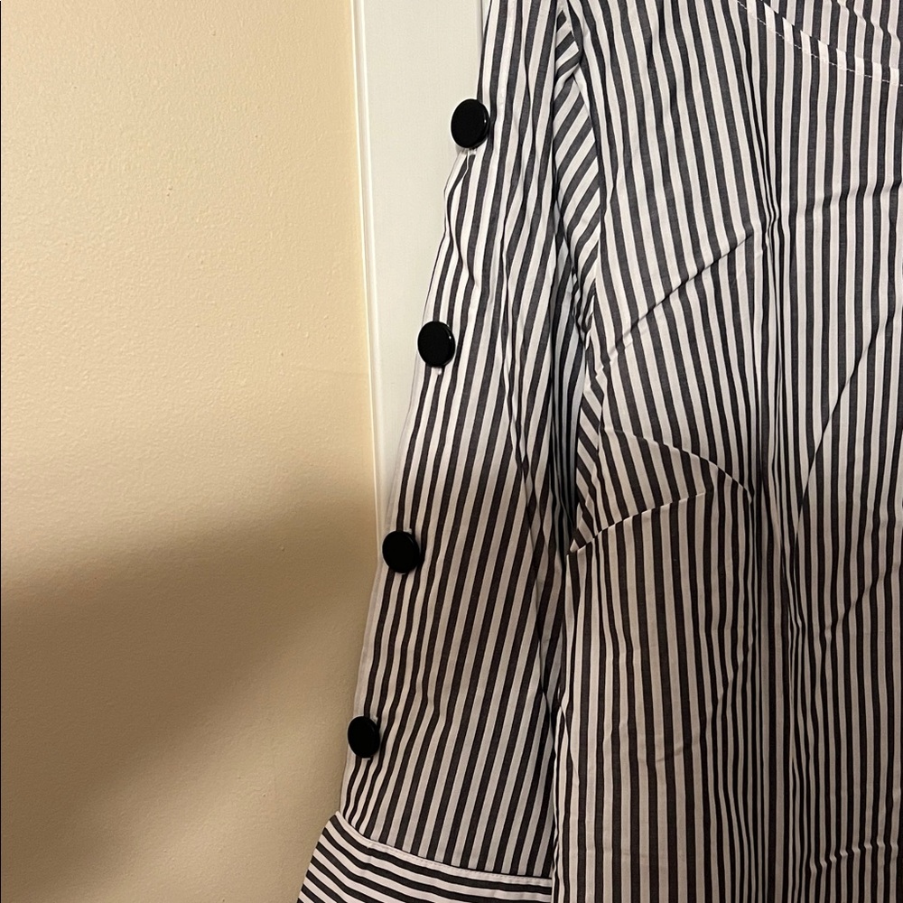 Talbots Black and White Striped Top - Picture 3 of 5